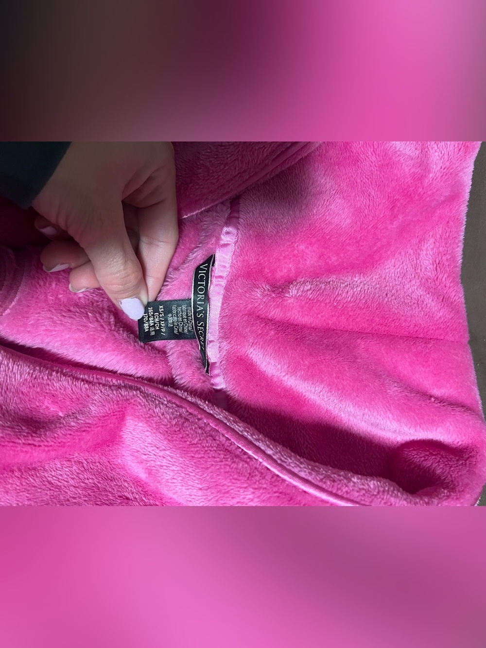 Victoria's Secret Bright Pink Plush Robe
